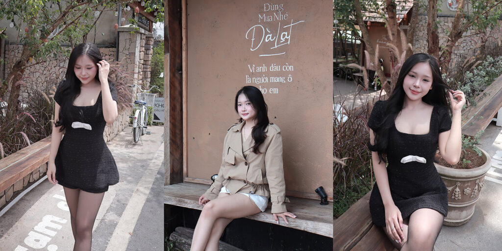 Thuê Canon R50 Đà Lạt chụp chân dung lifestyle tại quán cafe
